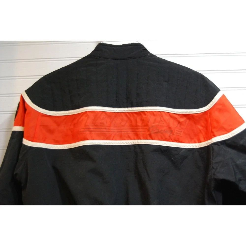 Vintage Harley Davidson Motorcycle jacket Kids Youth Medium Y2K Nylon Zip-up